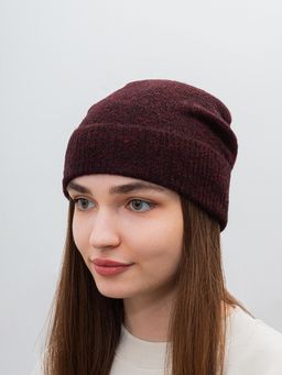 Шапка SEEBERGER арт. 18454-0 TURN-UP BEANIE (бордовый)