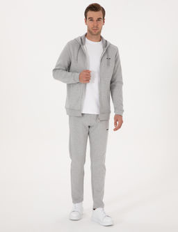 Gri Melanj Slim Fit Pamuk Kar___ml_ E_ofman Alt_