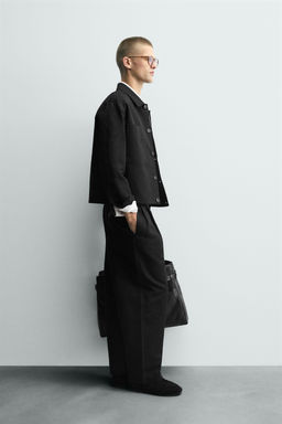 RELAXED FIT PLEATED TROUSERS - Zara фото 4