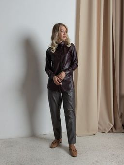 рубашка из экокожи 983-0610 - Трика фото 3