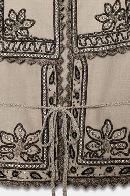 ZW COLLECTION EMBROIDERED WAISTCOAT WITH BELT - Zara фото 6