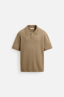 CROCHET KNIT POLO SHIRT - Zara фото 7