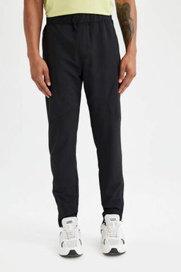 DeFactoFit Облегающие тканые спортивные штаны для бега с двумя карманами на молнии  фото 4