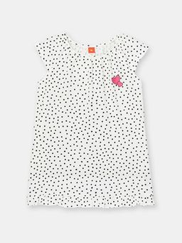 CRB wear/CSKG 50060-21 Платье модель "туника" для девочки, экрю/Ex.Cherubino