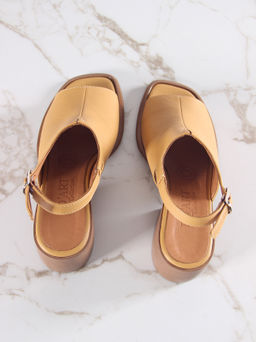 Босоножки 4013.23663bе.Тыква лион+коричневый