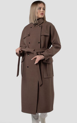 01-11939 Пальто женское демисезонное (пояс)