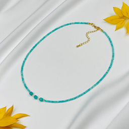 Колье из Амазонита и Лунного камня