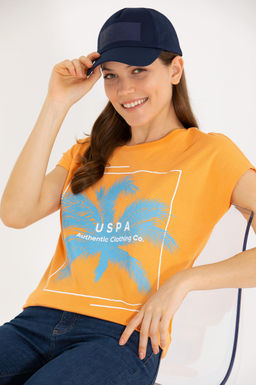 Женская оранжевая футболка - U.s. polo assn фото 16