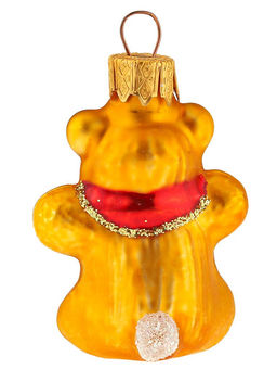 Елочное украшение Медвежонок с бантом 6см б.уп. КРАСНЫЙ - Коломеев фото 2