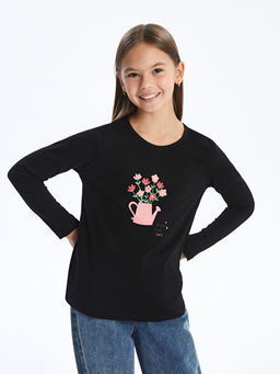 Bisiklet Yaka K?z ?ocuk Ti??rt - Waikiki фото 3