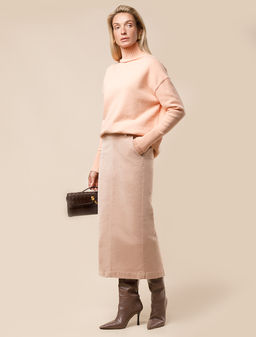 VILATTE / Юбка-карандаш из эластичного микро-вельвета