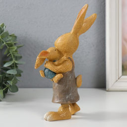 Фигурка полистоун Мама Зайка с зайчонком, 10?6?18.5 см