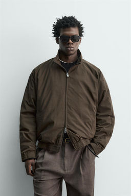 CAZADORA BOMBER RELAXED FIT / Chocolate - Zara фото 2