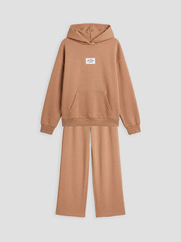 Kap??onlu K?z ?ocuk Soft Touch Sweatshirt ve E?ofman Alt?