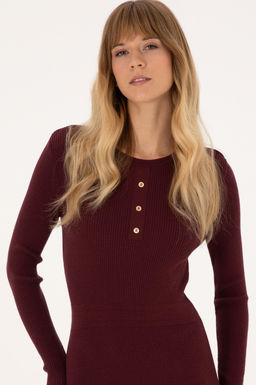 Kad_n Bordo Triko Elbise - U.s. polo assn фото 2