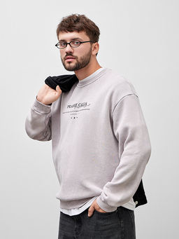 Свитшот мужской серый с надписью Prairie calls - Mark formelle фото 8