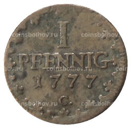 1 пфенниг 1777 года Германские государства Саксония