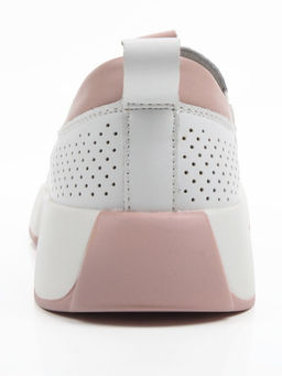 06-YG108-2 WHITE/PINK Туфли летние женские (натуральная кожа)