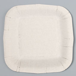 Цена за 10 шт. Тарелка бумажная квадратная Happy Birthday, белая, 16,5х16,5 см - Страна карнавалия фото 3