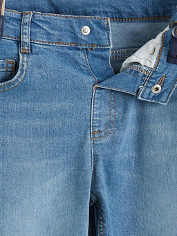 Ask?l? Beli Lastikli Erkek ?ocuk Jean Pantolon