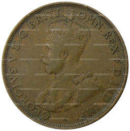 Монета 1 пенни 1921 года Австралия