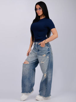 Футболка Скимс 3, трикотаж лапша - Малина фото 6