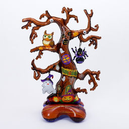 Воздушный шар фольгированный 50" «Дерево-хэллоуин», на подставке, под воздух