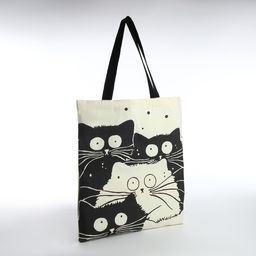 Сумка шопер без застёжки, из текстиля, цвет бежевый