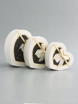 Набор коробок 3 в 1 сердца 22 х 20 х 9;  18.5 х 17 х 7.5; 16 х 14 х 6 см