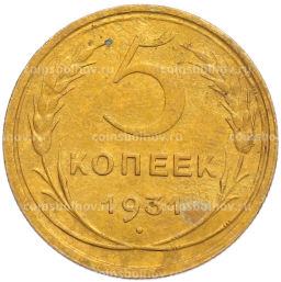 Монета 5 копеек 1931 года