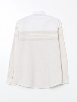 Regular Fit Uzun Kollu ?izgili Erkek Dokulu G?mlek