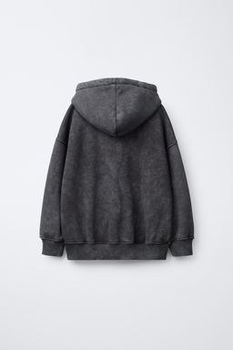 FADED SLOGAN PRINT HOODIE - Zara фото 2