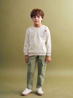 Bisiklet Yaka Erkek ?ocuk Sweatshirt