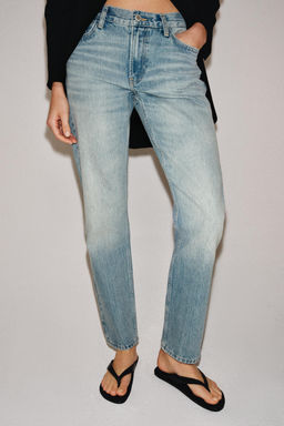 JEANS ZW COLLECTION SLIM TIRO BAJO / Azul claro - Zara фото 3