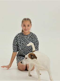 Платье домашнее Леопард Коричневый девочка - София фото 8