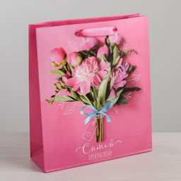 Пакет ламинированный вертикальный Самой прекрасной, ML 23 27 11,5 см