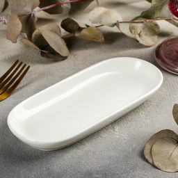 Блюдо Wilmax, 17,5×7,5 см, фарфор, цвет белый