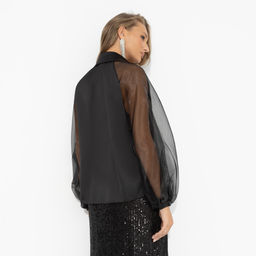 Блуза из атласа и органзы, Теория красоты (элегант) - Charutti фото 5