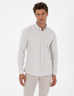 Vizon Slim Fit _izgili Slim Fit G_mlek