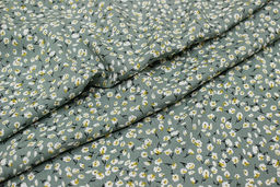 Штапель Ядвига цв.серо-мятная дымка, ш.1.45м, вискоза-100%, 90гр/м.кв - Купава фото 4