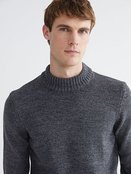 Yar?m Bal?k?? Yaka Erkek Triko Kazak