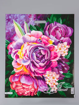 Цена за 25 шт. Пакет Жанет, полиэтиленовый с вырубной ручкой 50?60 см, 100 мкм