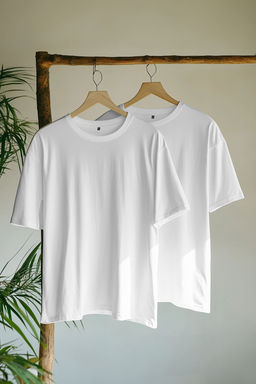 TRENDYOL MAN Siyah-Ekru Oversize 2li Paket Basic %100 Pamuklu T-Shirt TMNSS24TS00038 - Trendyolmilla фото 10