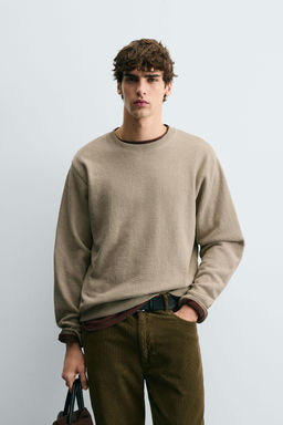 TEXTURED CREWNECK SWEATSHIRT - Zara фото 2