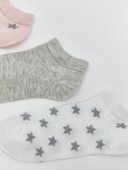 Desenli K?z ?ocuk Patik ?orap 5li