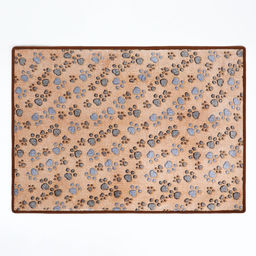 Коврик для отдыха животных, двусторонний (флис+ротанг), 86 х 60 см, бежевый - Пижон фото 3