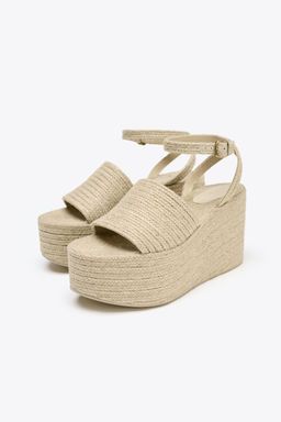 JUTE PLATFORM WEDGES - Zara фото 4