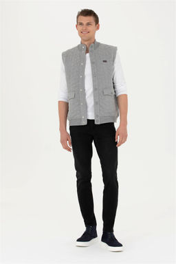 Мужской серый меланжевый вязаный кардиган - U.s. polo assn фото 11