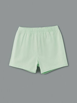 Bisiklet Yaka Bask?l? K?z Bebek Ti??rt ve ?ort 2li