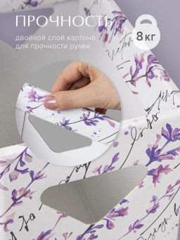 VAL HL-BC-2V Коробка для хранения, 14*28*27 см, набор 2 шт., HERBARIUM LAVENDER, шт - Valiant фото 5